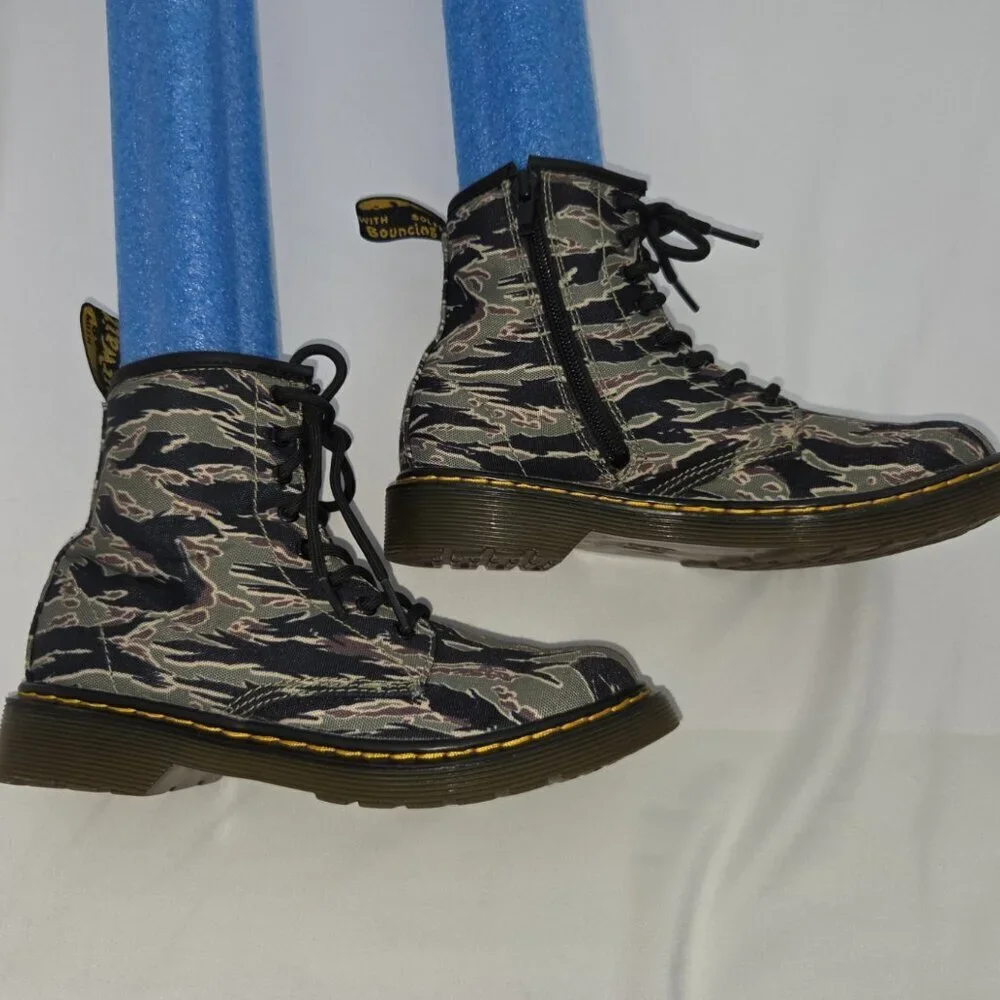 Dr. Martens 1460 Tiger-stripe camouflage canvas Youth 3